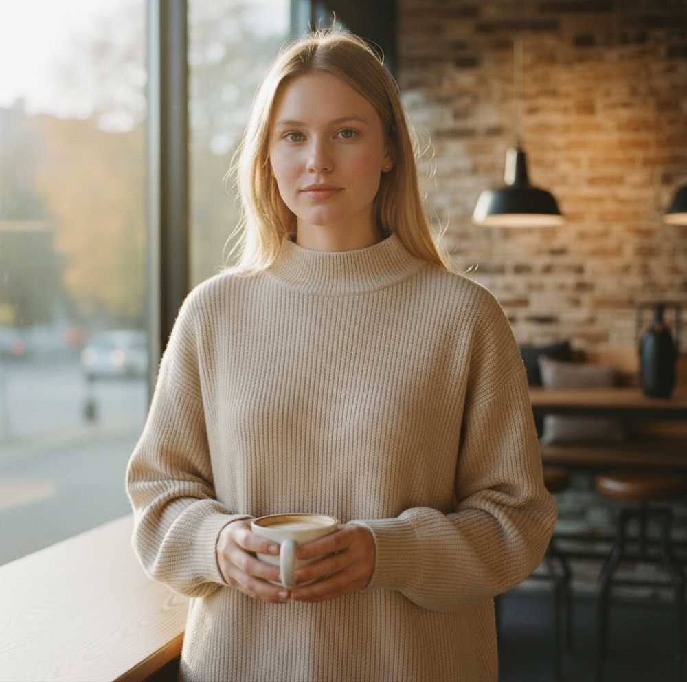 Leith Cream Knit Sweater Small | Old Money Poetcore Winter White - Picture 3 of 14